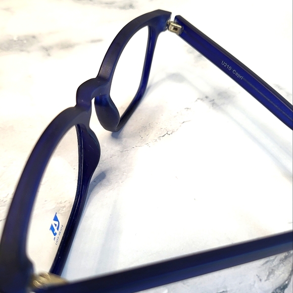 NEW Prescription-ready eyeglass frame, chunky blue, petite glasses 48-20-140 - Picture 4 of 5